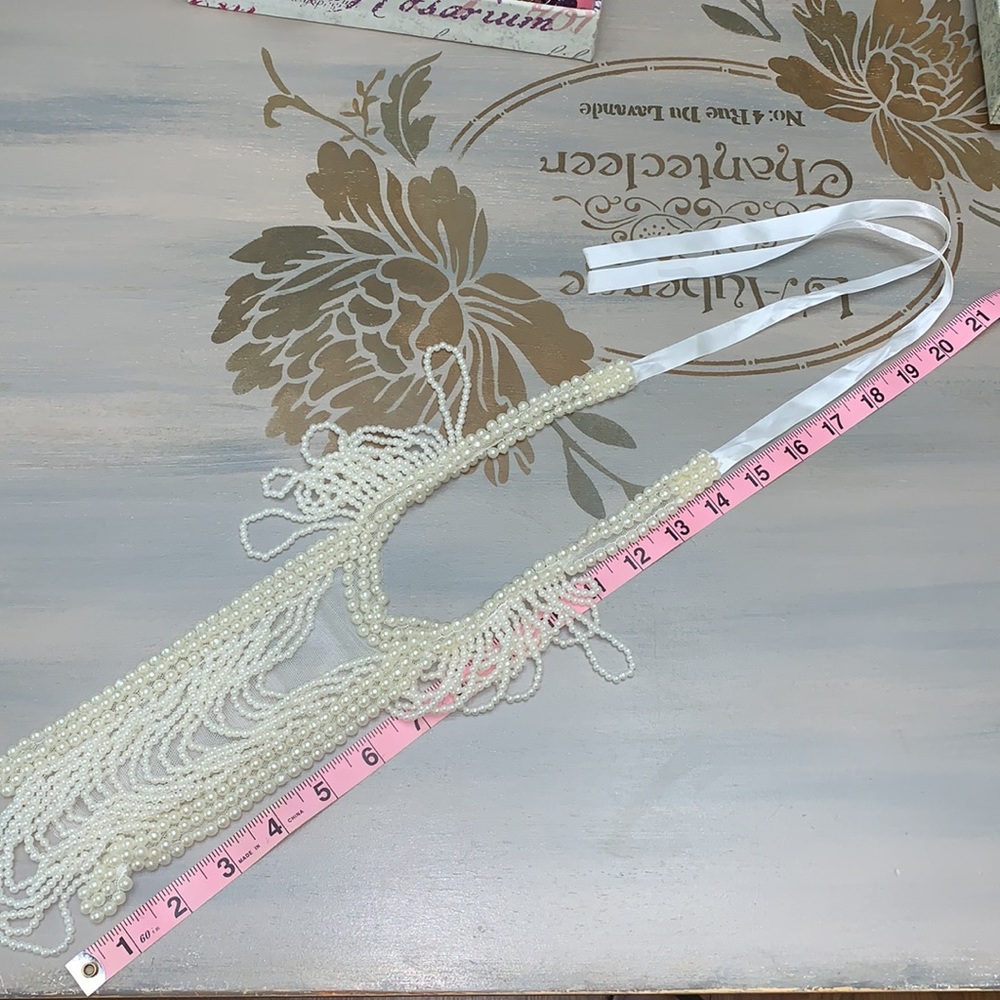 Vintage Flapper Style Pearl Statement Necklace - image 6